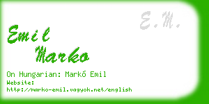 emil marko business card